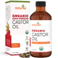 Organic Cold-Pressed Castor Oil (Unrefined, Glass Bottle) - 8 fl oz