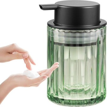 Green Glass Soap Foaming Dispenser