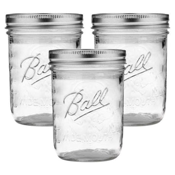 Ball Wide Mouth Mason Jars 16 oz (3 Pack)