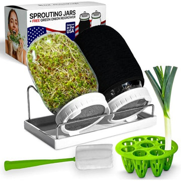 Sprouting Starter Kit with Jars and Stand